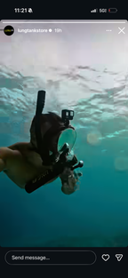 Lung-Mask Diving Tank