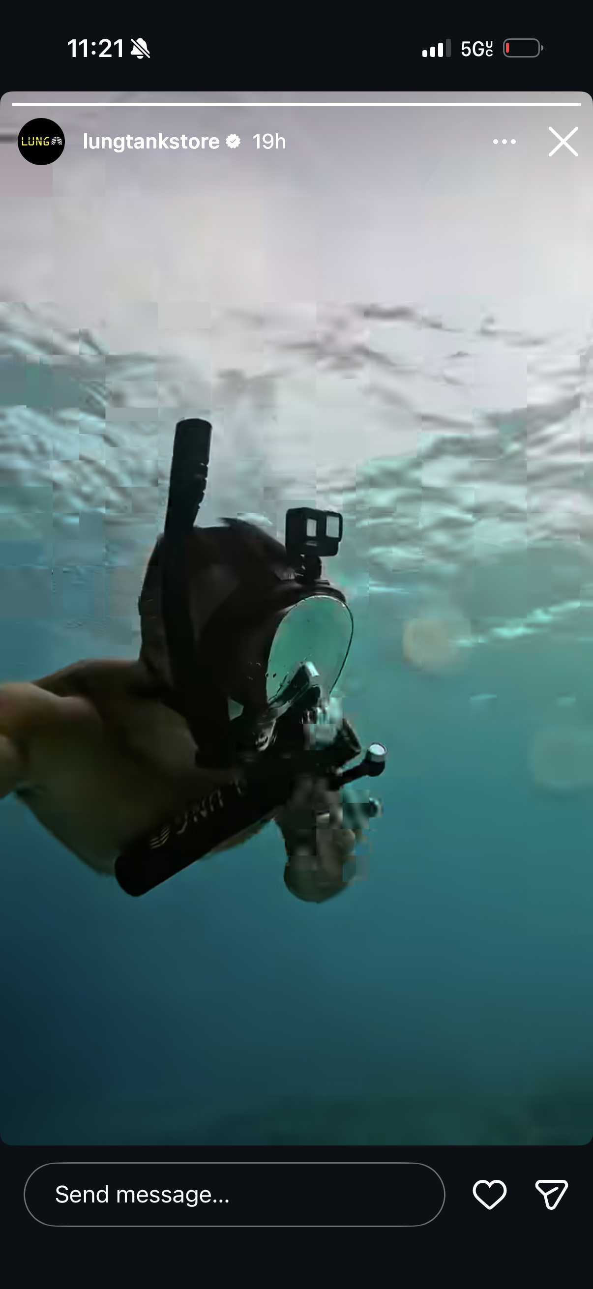 Lung-Mask Diving Tank